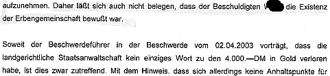 Oberstaatsanwältin Andrea Gallandi Existenz bewusst